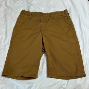 Men's Freeworld Zumiez Dark Tan Chino Shorts Size 32.